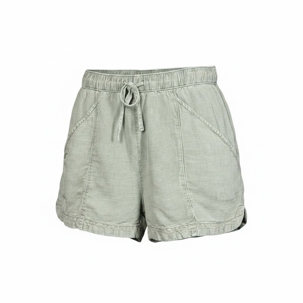 C&C California Linen Blend Shorts Women's Drawstring Elastic Waist Utility Short